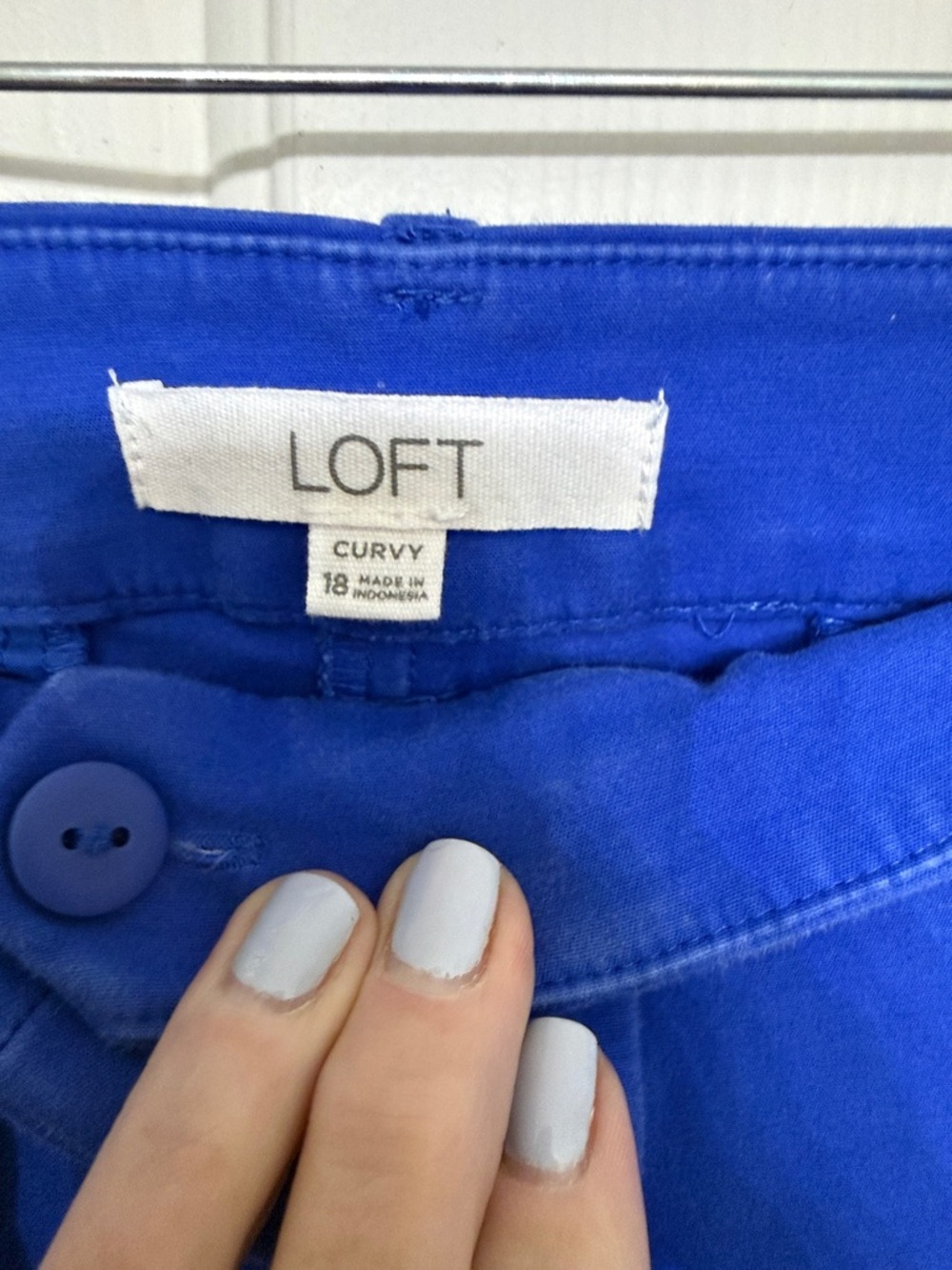 LOFT Curvy Cobalt Blue Pants - Picture 2 of 3